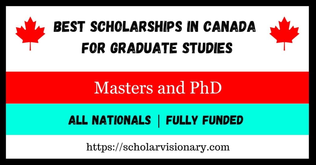 best-scholarships-in-canada-for-graduate-studies-fully-funded